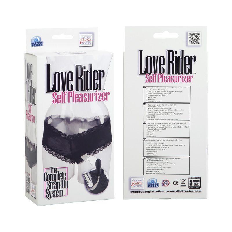 California Exotics - Love Rider Self Pleasurizer Panty Dildo Vibrator (Black) Panties Massager Non RC (Vibration) Non Rechargeable Singapore