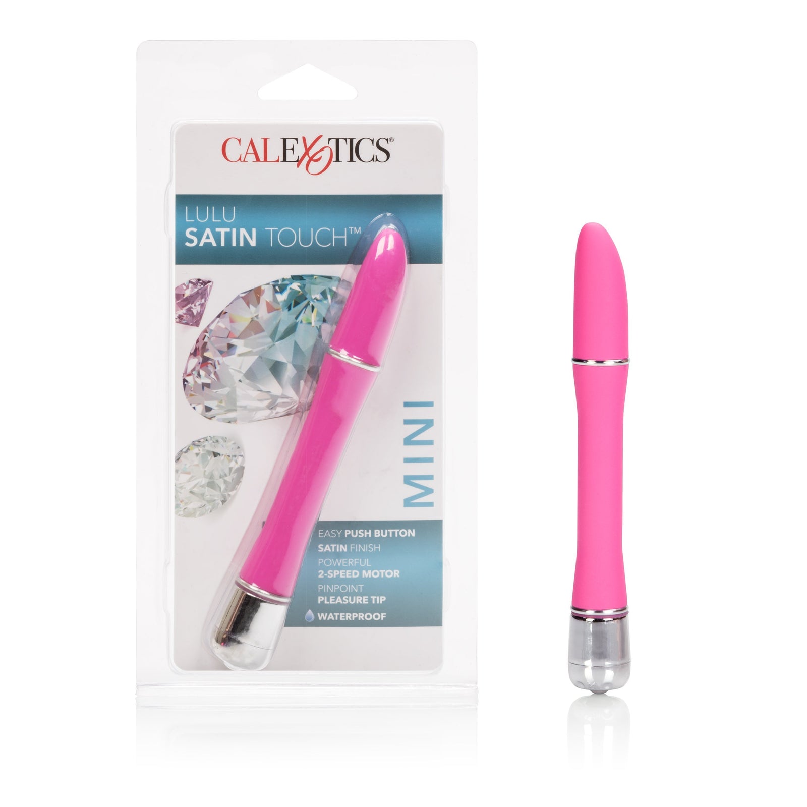 California Exotics - Lulu Satin Touch Mini Vibrator (Pink) Non Realistic Dildo w/o suction cup (Vibration) Non Rechargeable Durio Asia