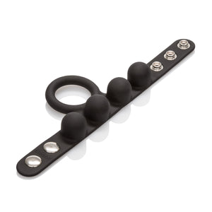 California Exotics - Medium Weighted C Ring Ball Stretcher Cock Ring (Black) Silicone Cock Ring (Non Vibration) Singapore