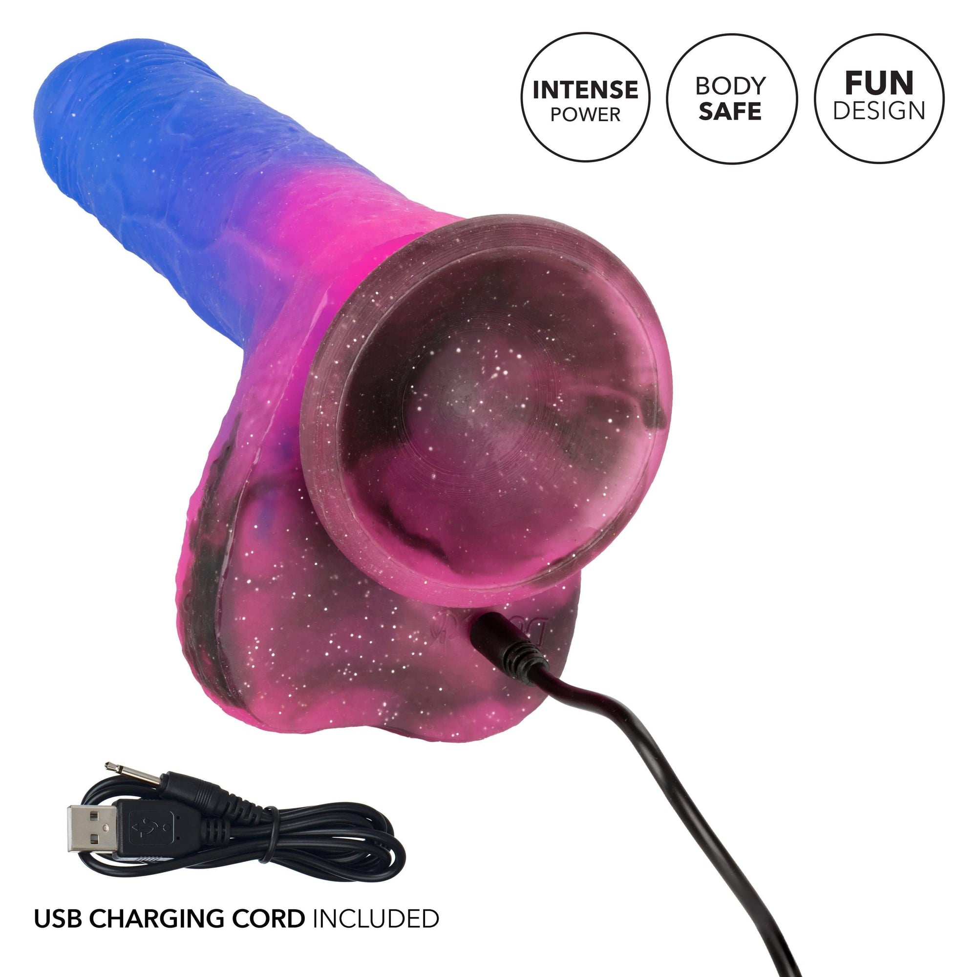 California Exotics - Naughty Bits Ombre Hombre Vibrating Dildo (Purple) Realistic Dildo with suction cup (Vibration) Rechargeable 716770094421 CherryAffairs