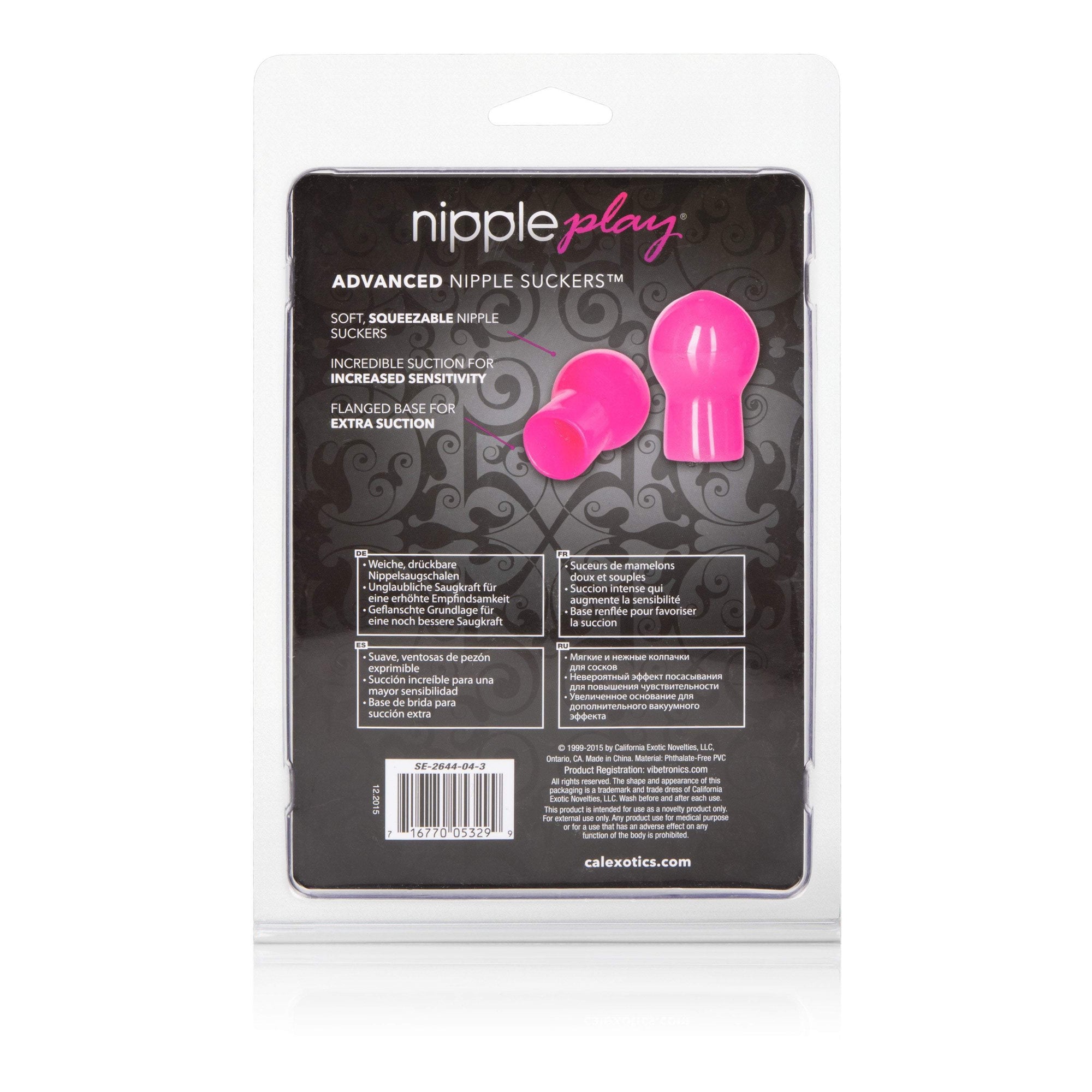 California Exotics - Nipple Play Advanced Nipple Suckers (Pink) Nipple Pumps (Non Vibration)