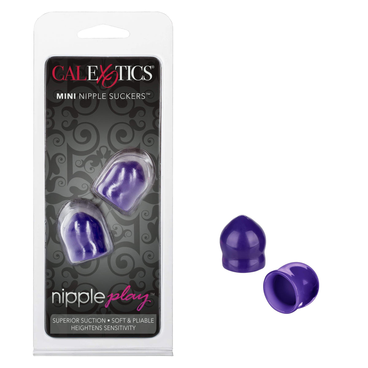 California Exotics - Nipple Play Mini Nipple Suckers (Purple) Nipple Pumps (Non Vibration) Durio Asia