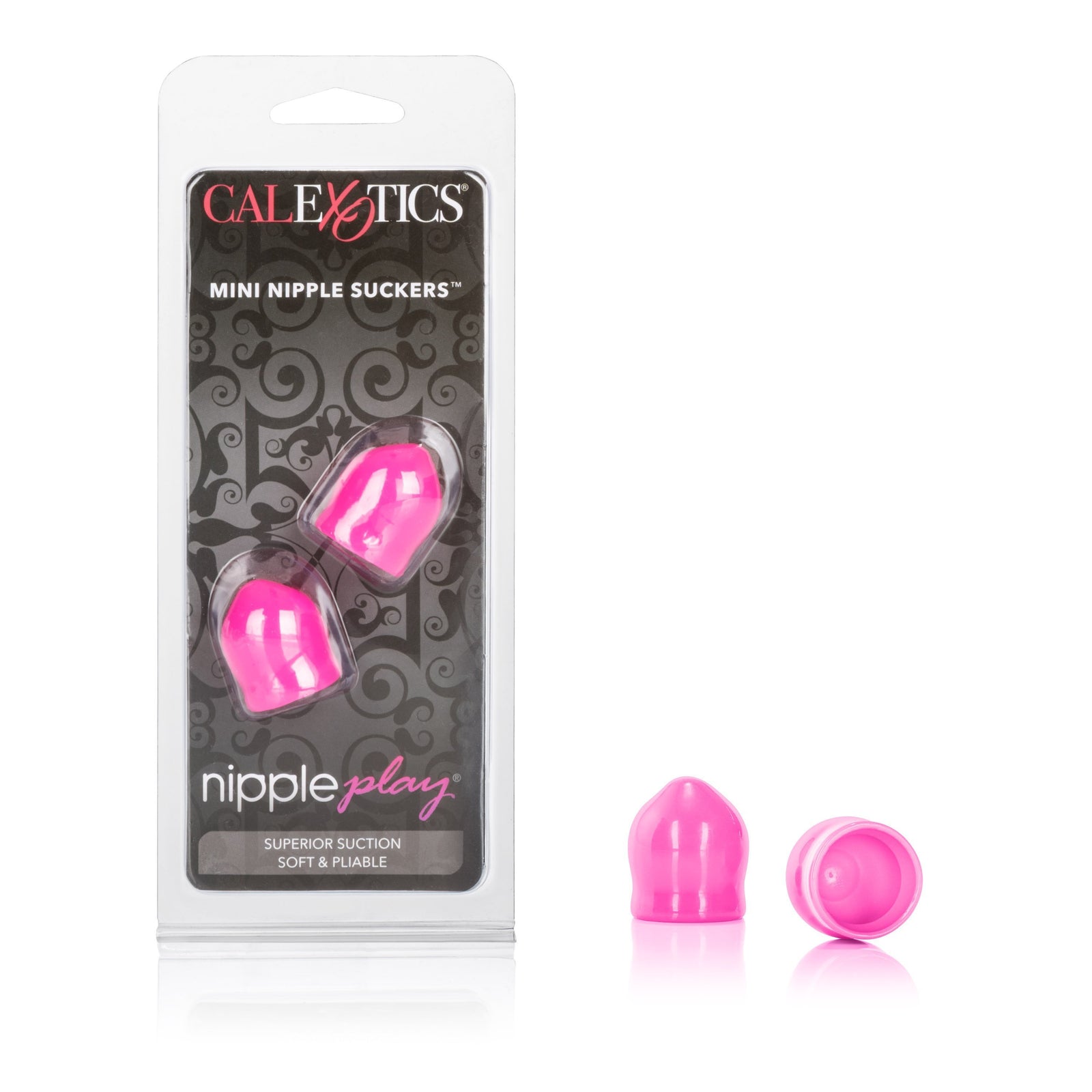 California Exotics - Nipple Play Mini Soft Nipple Suckers (Pink) Nipple Pumps (Non Vibration) Durio Asia