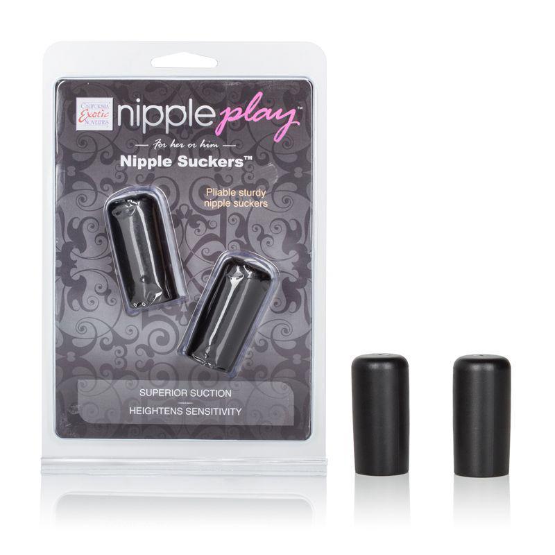 California Exotics - Nipple Play Silicone Nipple Suckers (Black) Nipple Pumps (Non Vibration) Durio Asia