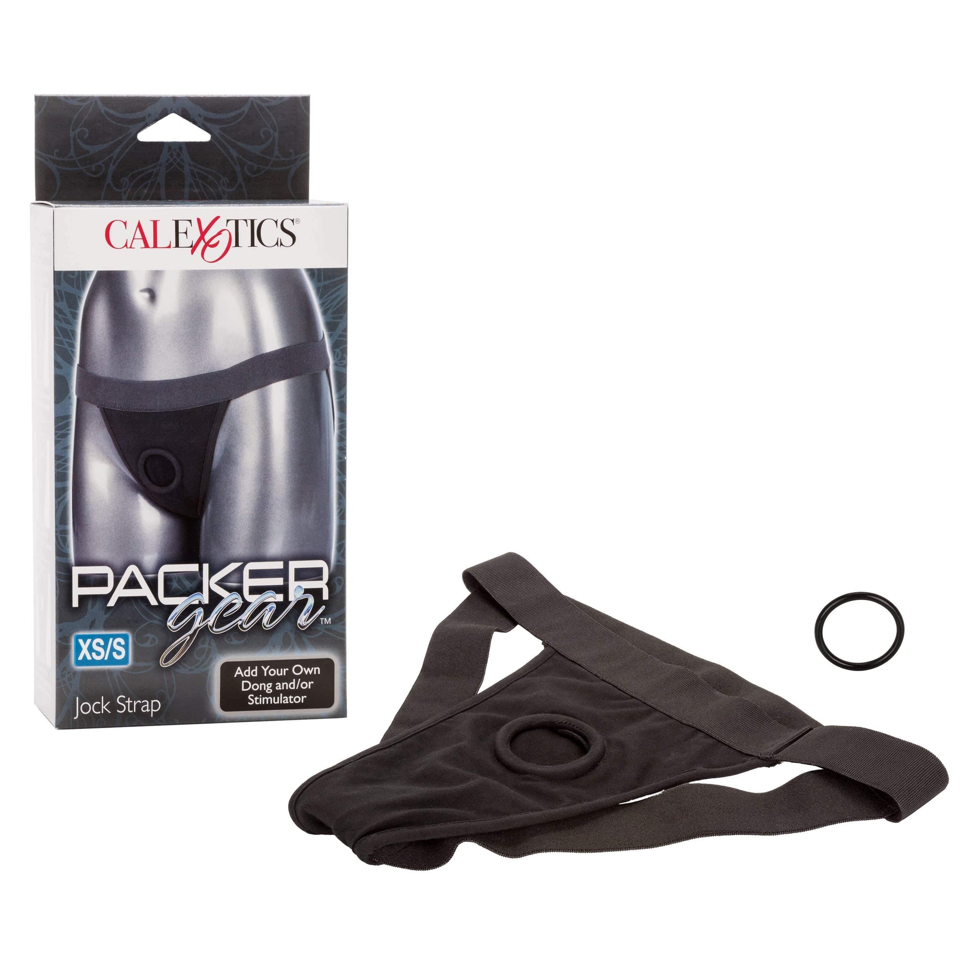California Exotics - Packer Gear Jock Strap On Harness XS/S (Black) Strap On w/o Dildo 716770089816 CherryAffairs