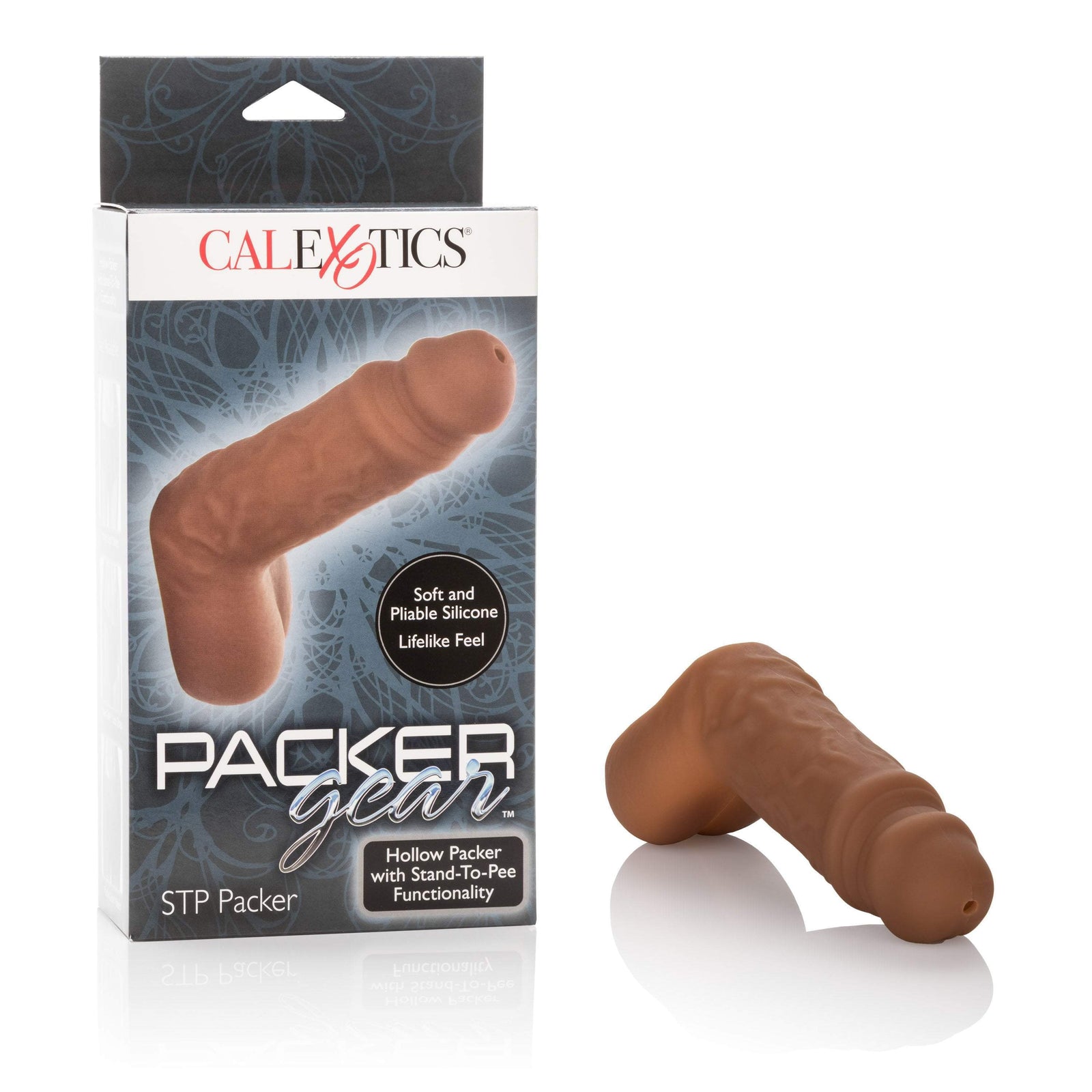 California Exotics - Packer Gear STP Hollow Packer (Brown) Strap On with Hollow Dildo for Male (Non Vibration) Durio Asia