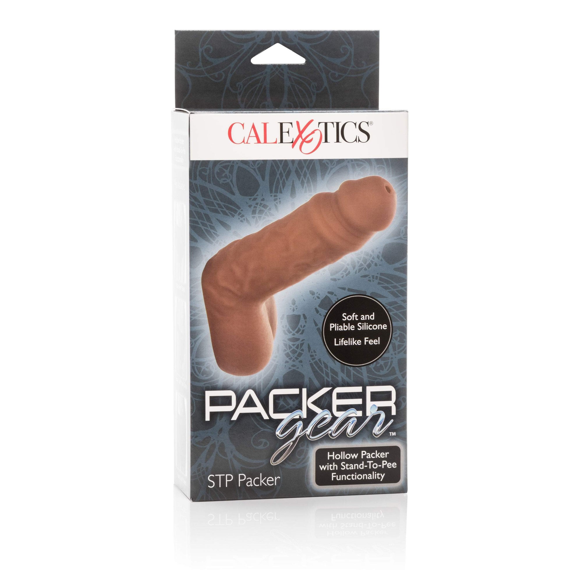 California Exotics - Packer Gear STP Hollow Packer (Brown) Strap On with Hollow Dildo for Male (Non Vibration)