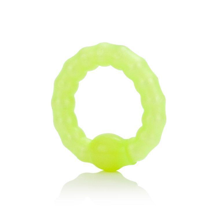California Exotics - Pearl Beaded Prolong Ring (Green) Rubber Cock Ring (Non Vibration) - CherryAffairs Singapore