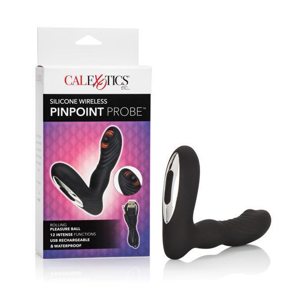 California Exotics - Pinpoint Probe Silicone Wireless Prostate Massager (Black) Prostate Massager (Vibration) Rechargeable Durio Asia