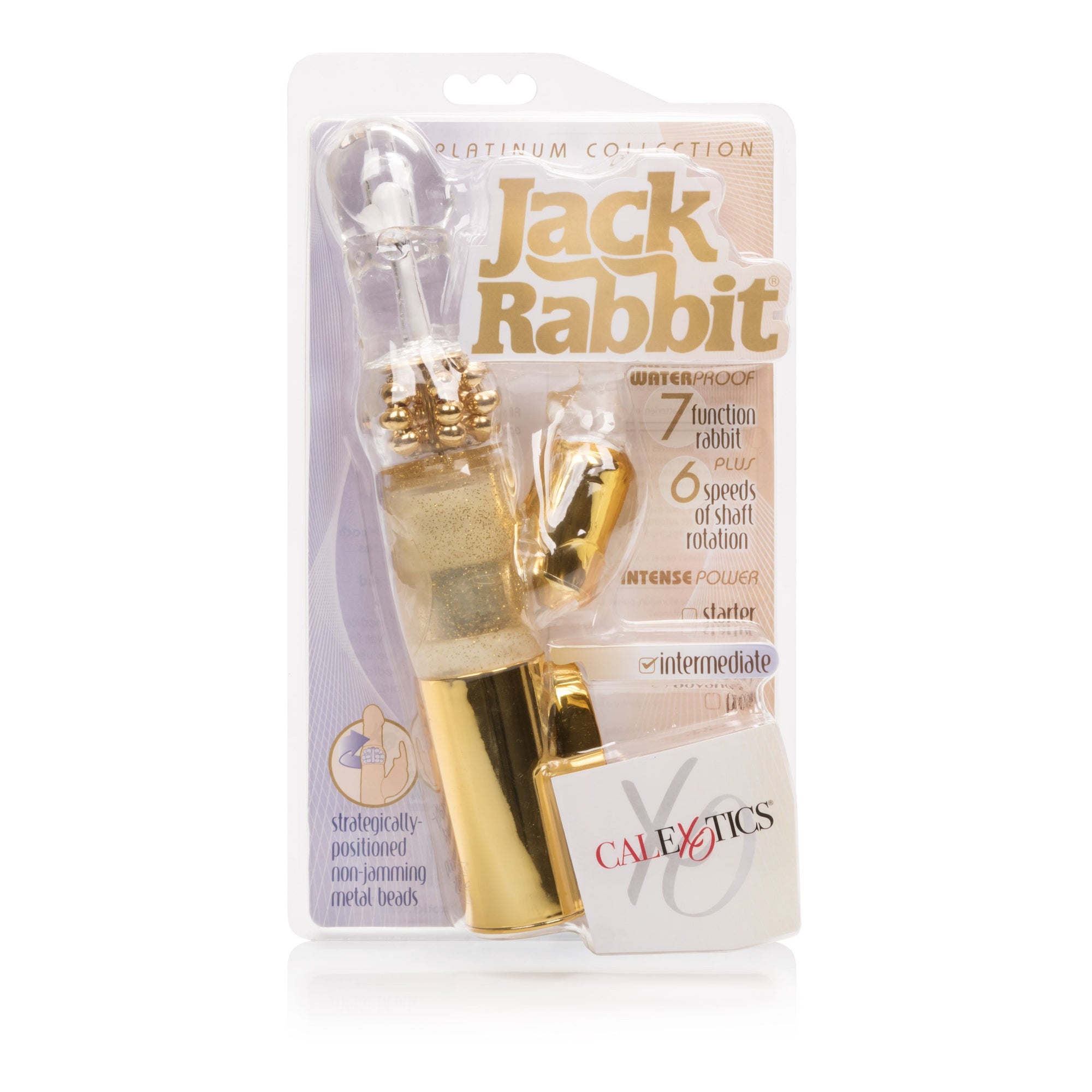 California Exotics - Platinum Collection Jack Rabbit Vibrator Intermediate (Gold) Rabbit Dildo (Vibration) Non Rechargeable Singapore