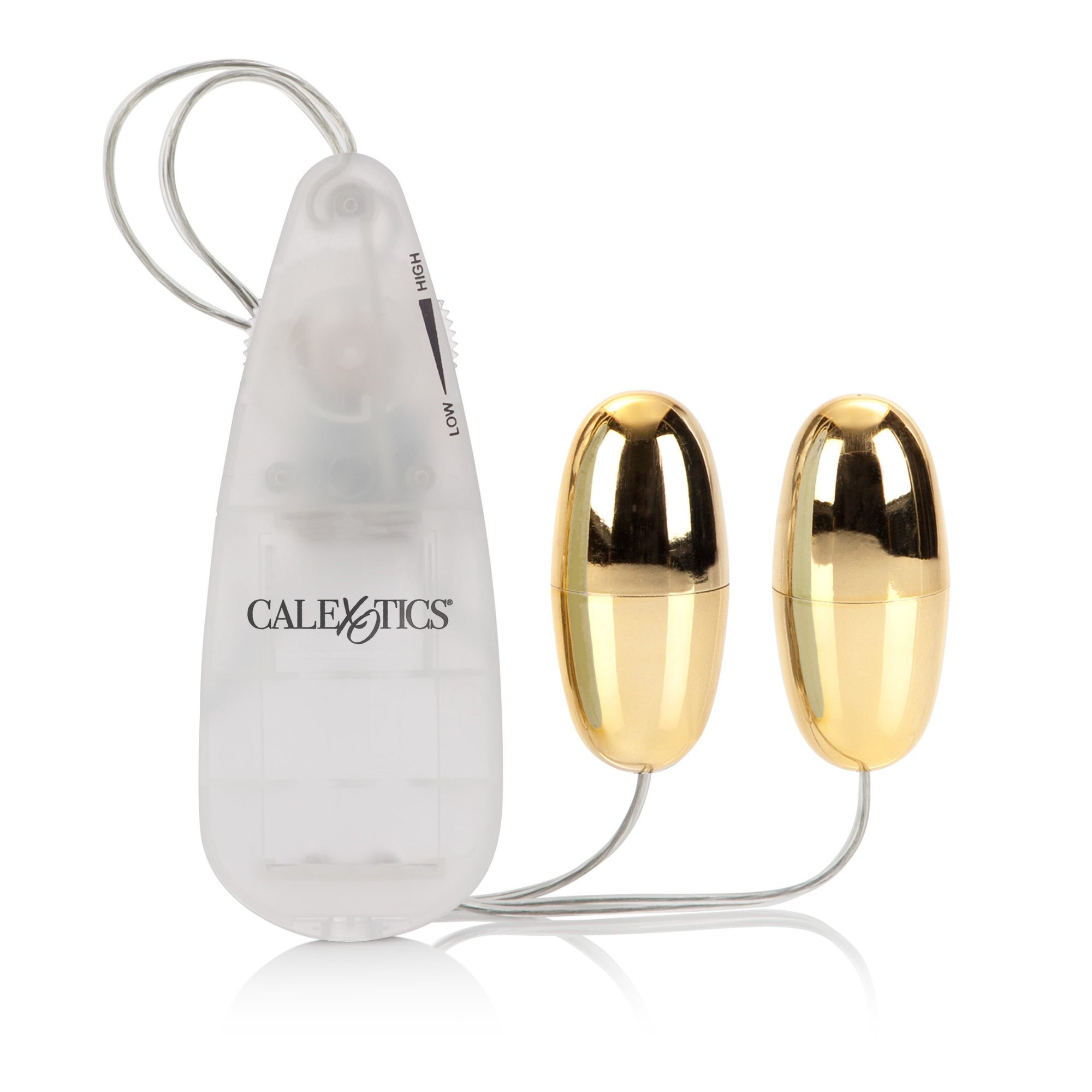 California Exotics - Pocket Exotics Wired Remote Vibrating Double Gold Bullets (Gold) Wired Remote Control Egg (Vibration) Non Rechargeable Durio Asia