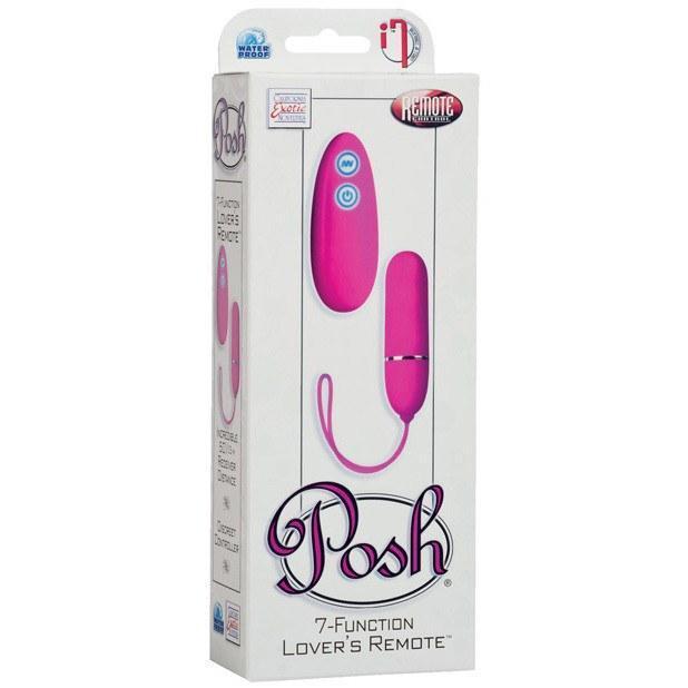 California Exotics - Posh 7 Function Lovers Remote (Pink) Wireless Remote Control Egg (Vibration) Non Rechargeable Durio Asia