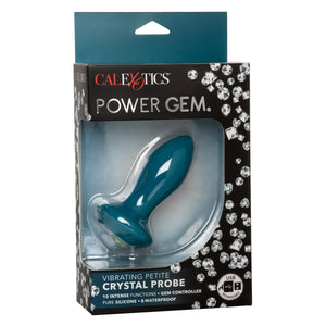 California Exotics - Power Gem Vibrating Petite Crystal Probe Anal Plug (Blue) Anal Plug (Vibration) Rechargeable 716770094070 CherryAffairs