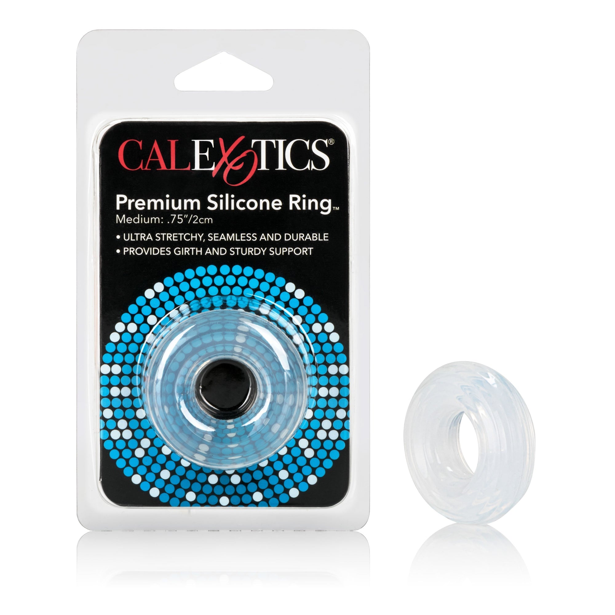 California Exotics - Premium Silicone Cock Ring Medium (Clear) Silicone Cock Ring (Non Vibration) Durio Asia