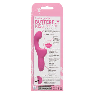 California Exotics - Rechargeable Butterfly Kiss Flicker G Spot Vibrator (Pink) G Spot Dildo (Vibration) Rechargeable 716770100818 CherryAffairs