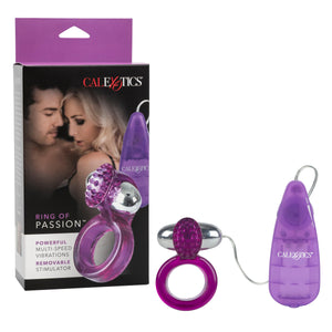 California Exotics - Ring Of Passion Remote Control Cock Ring (Purple) Remote Control Cock Ring (Vibration) Non Rechargeable 620081845 CherryAffairs