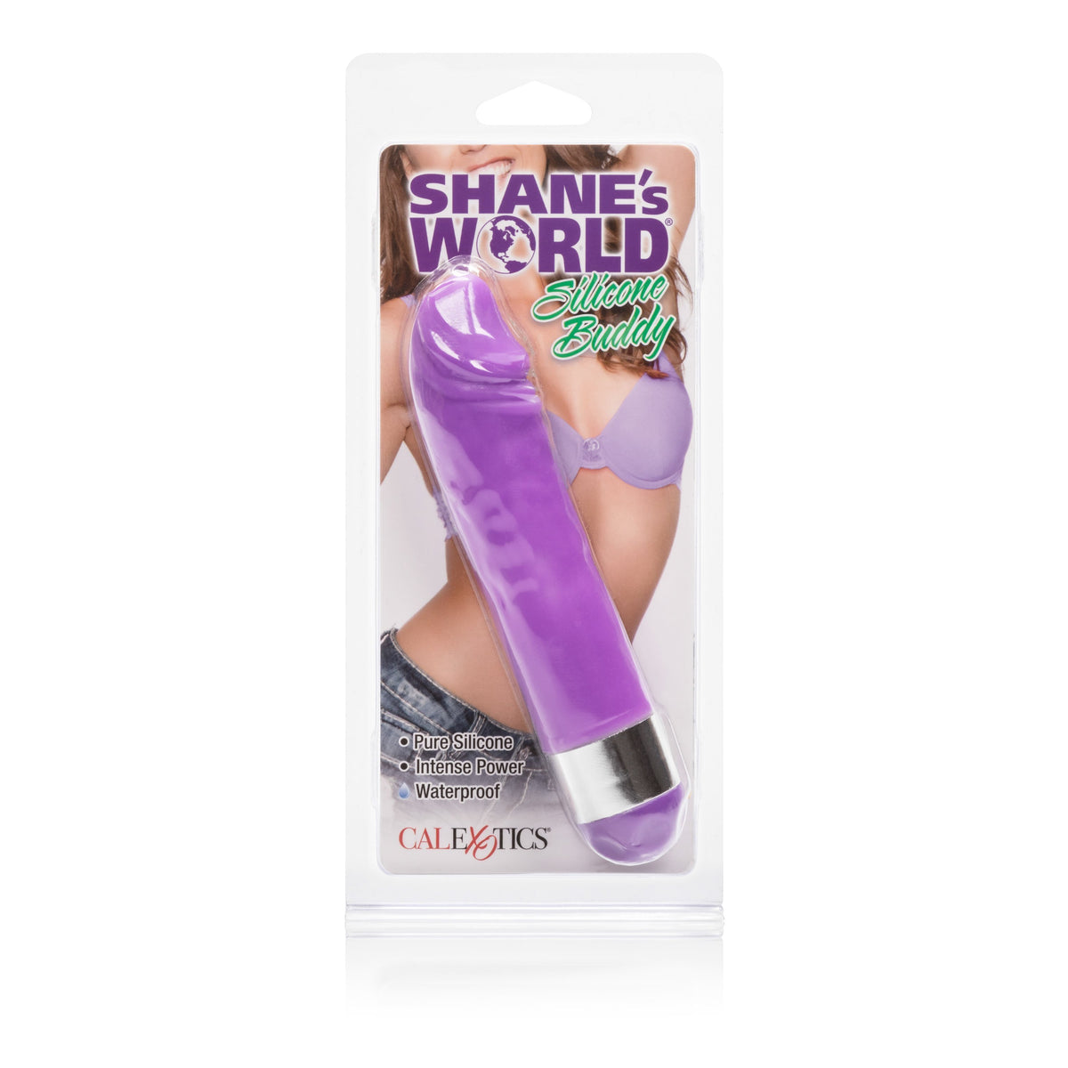 California Exotics - Shane&#39;s World Silicone Buddy Vibrator (Purple) Non Realistic Dildo w/o suction cup (Vibration) Non Rechargeable Durio Asia