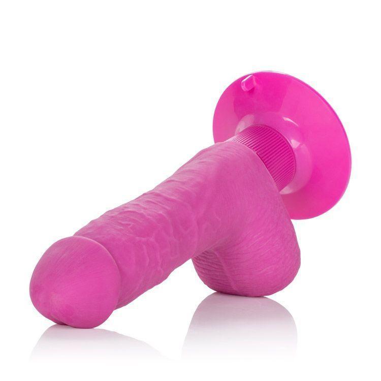 California Exotics - Shower Stud Ballsy Dong (Pink) Non Realistic Dildo with suction cup (Vibration) Non Rechargeable - CherryAffairs Singapore