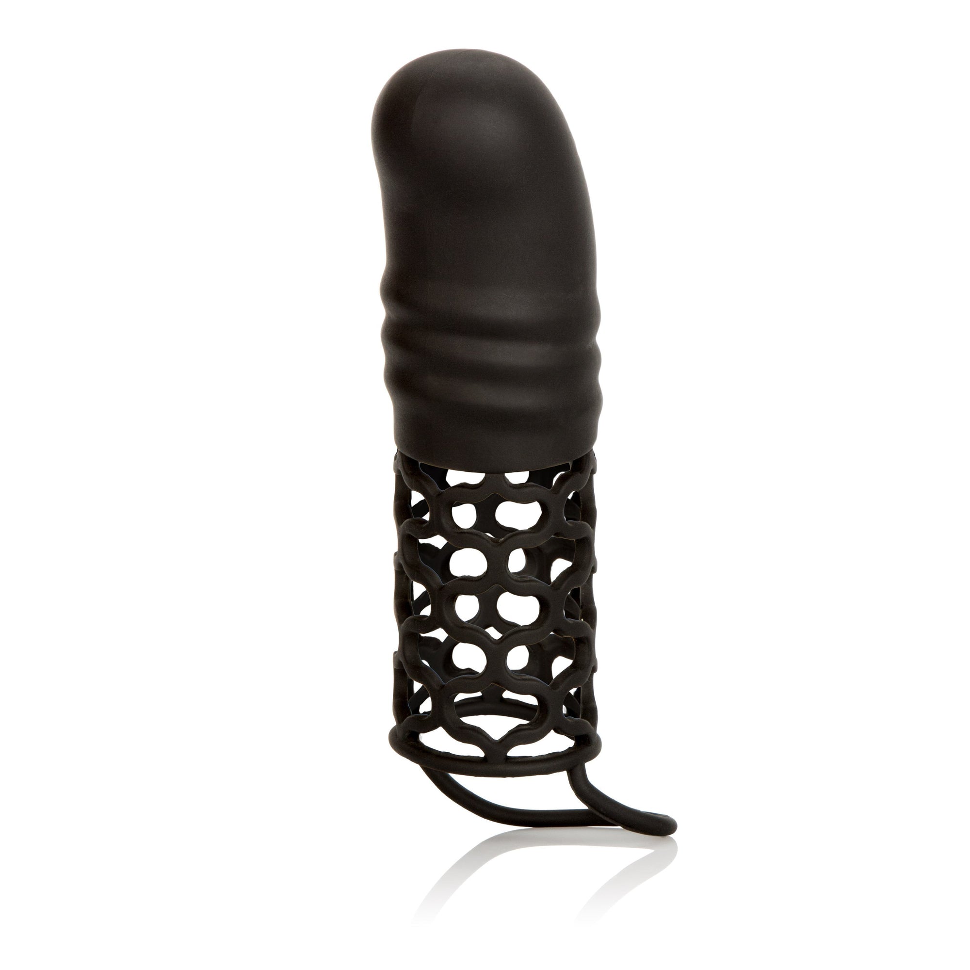 California Exotics - Silicone 2" Penis Extension (Black) Silicone Cock Cage (Non Vibration) Singapore