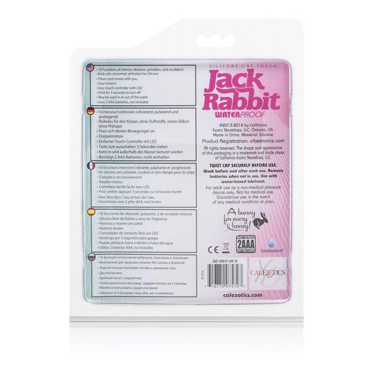 California Exotics - Silicone One Touch Jack Rabbit Vibrator (Pink) Rabbit Dildo (Vibration) Non Rechargeable Singapore