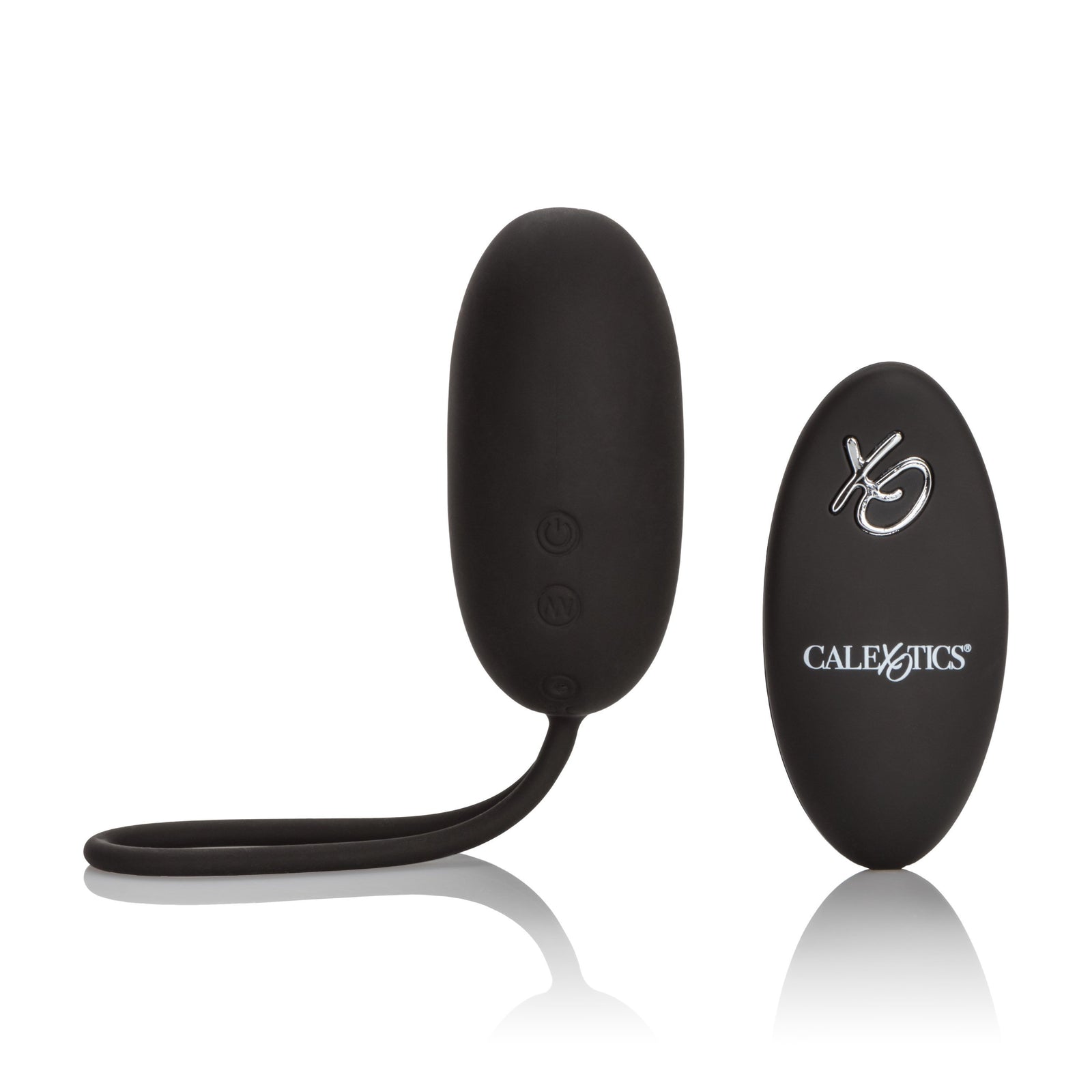 California Exotics - Silicone Remote Rechargeable Egg Vibrator (Black) Wireless Remote Control Egg (Vibration) Rechargeable Durio Asia