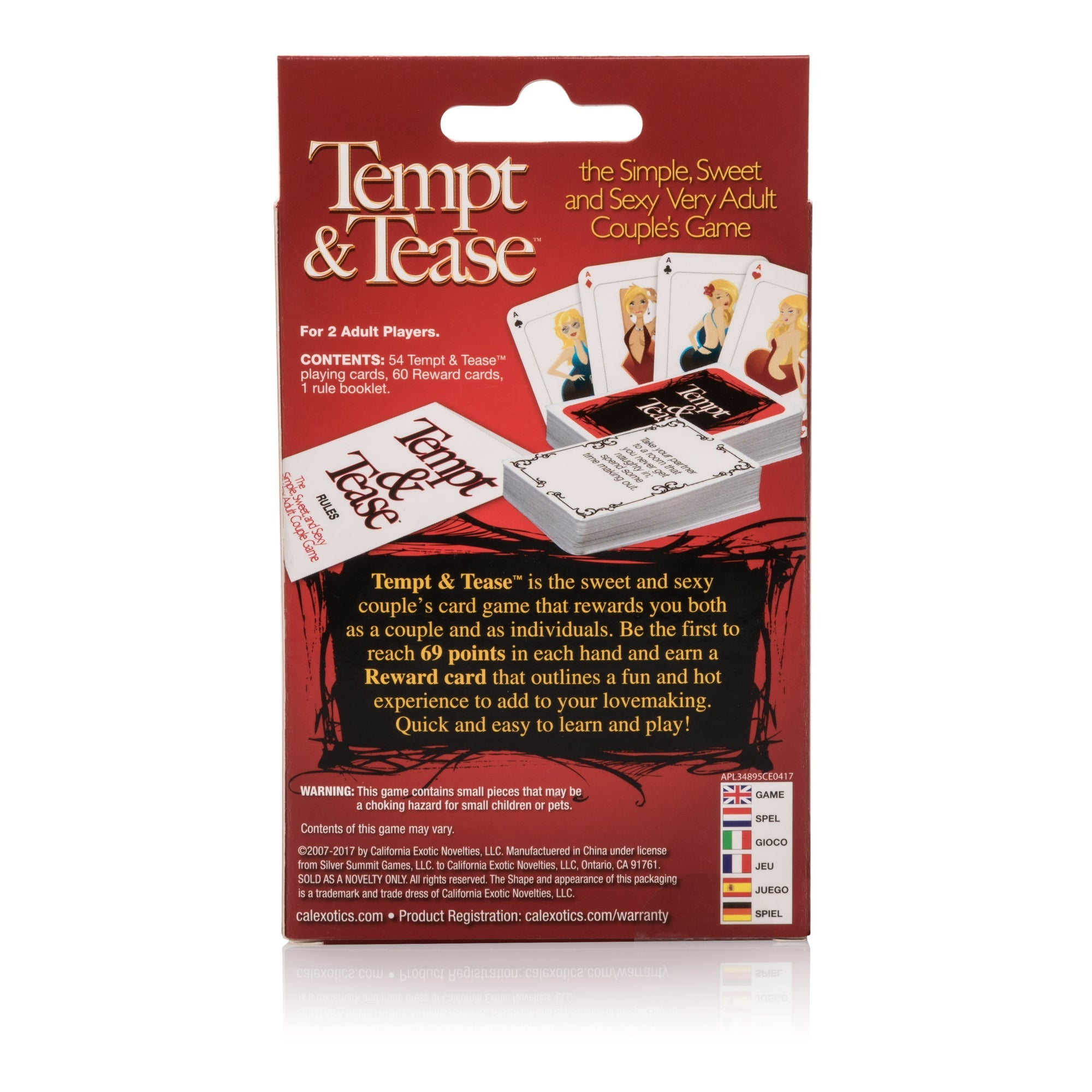 California Exotics - Tempt & Tease Card Game (Red) Games Singapore