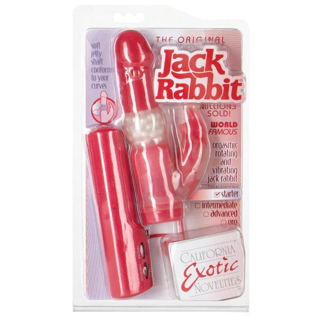 California Exotics - The Original Remote Jack Rabbit Vibrator (Red) Remote Control Dildo w/o Suction Cup (Vibration) Non Rechargeable Durio Asia