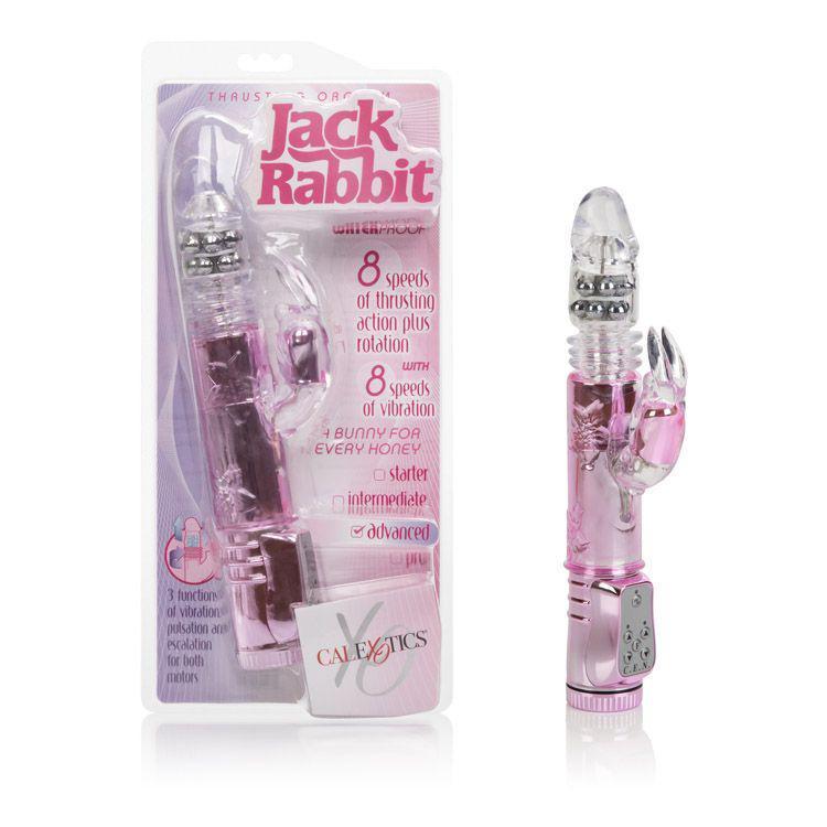 California Exotics - Thrusting Orgasm Jack Rabbit Vibrator (Pink) Rabbit Dildo (Vibration) Non Rechargeable Durio Asia