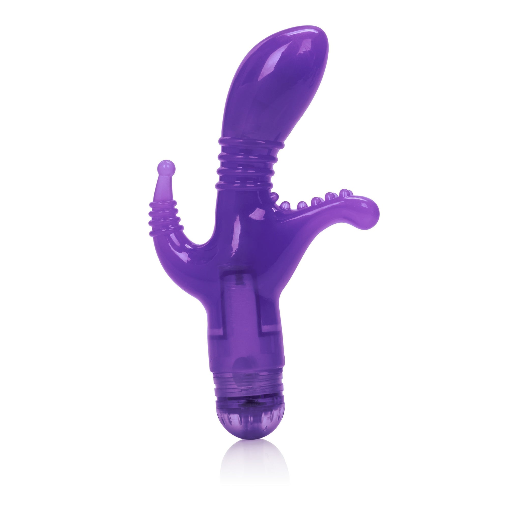 California Exotics - Triple Tease G Spot Vibrator (Purple) G Spot Dildo (Vibration) Non Rechargeable