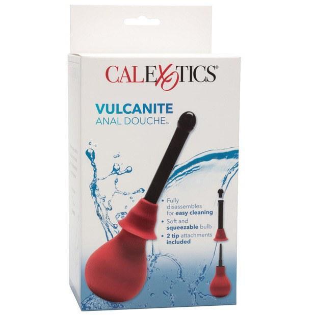 California Exotics - Vulcanite Anal Douche with Attachment (Red) Anal Douche (Non Vibration) Durio Asia