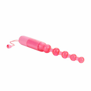 California Exotics - Waterproof Vibrating Pleasure Anal Beads (Pink) Anal Beads (Vibration) Non Rechargeable 620084708 CherryAffairs