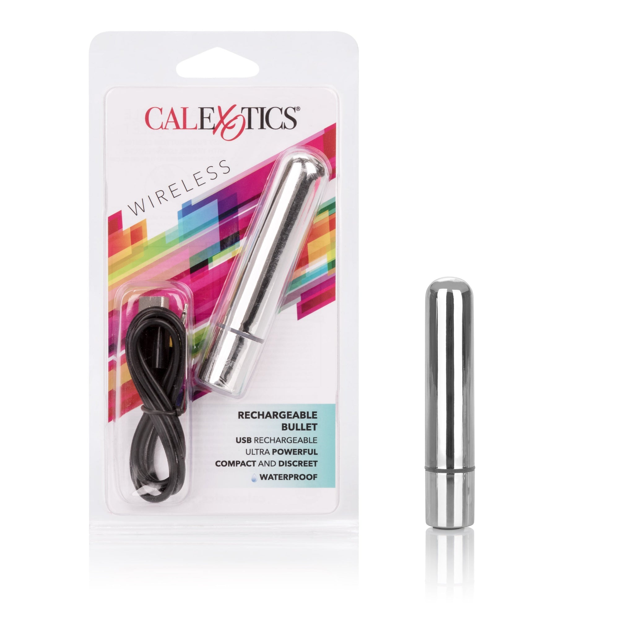 California Exotics - Wireless USB Rechargeable Bullet Vibrator (Silver) Bullet (Vibration) Rechargeable Durio Asia