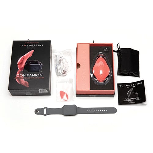 Clandestine - Devices Companion Panty Vibrator with Wearable Remote (Coral) Panties Massager Remote Control (Vibration) Rechargeable 622625410 CherryAffairs