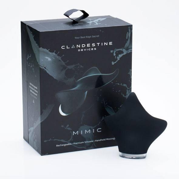 Clandestine - Mimic Vibrating Clit Massager (Black) Clit Massager (Vibration) Rechargeable - CherryAffairs Singapore