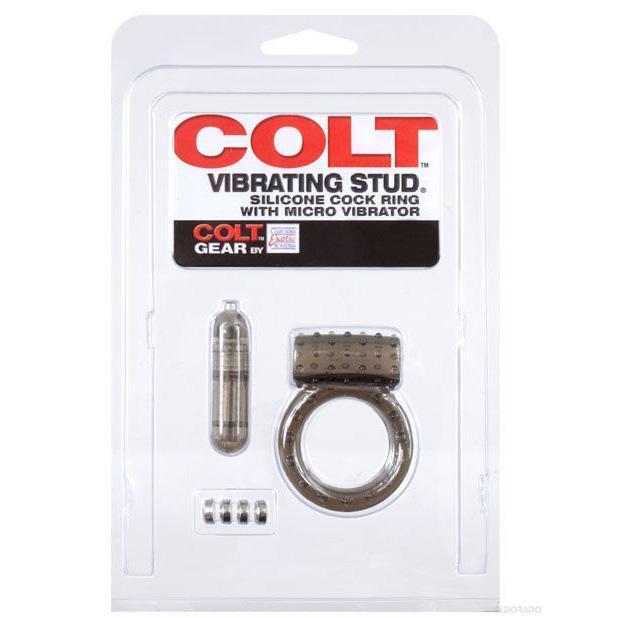 Colt - Vibrating Stud Silicone Cock Ring (Black) Silicone Cock Ring (Vibration) Non Rechargeable Durio Asia