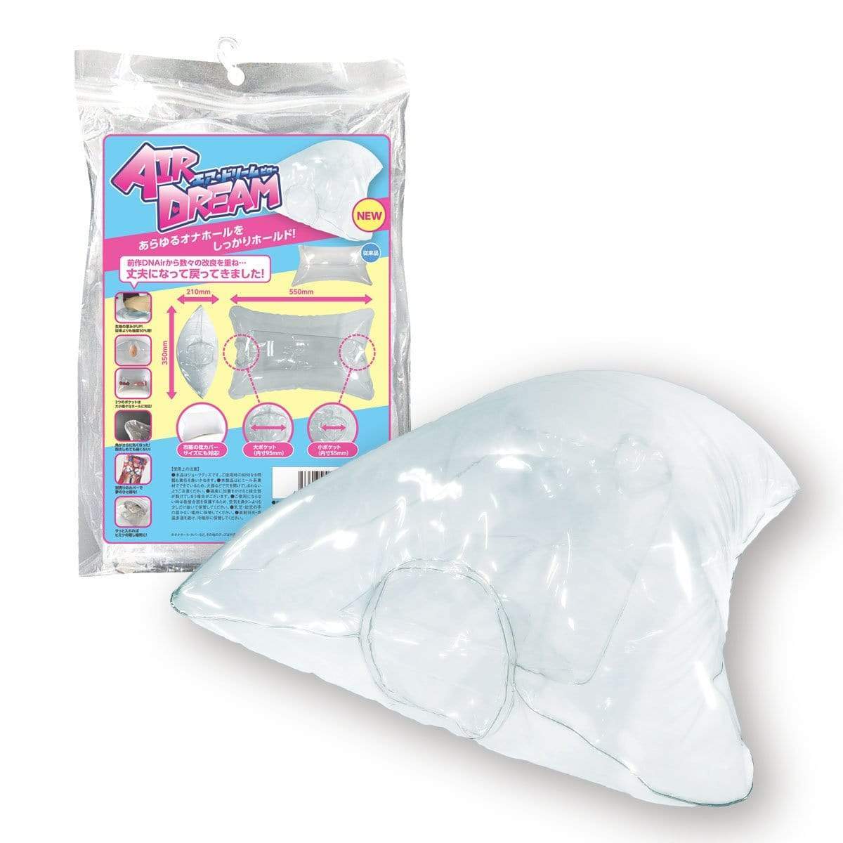 DNA - Air Dream Inflatable Pillow Masturbator (Clear) Masturbator Vagina (Non Vibration) Durio Asia