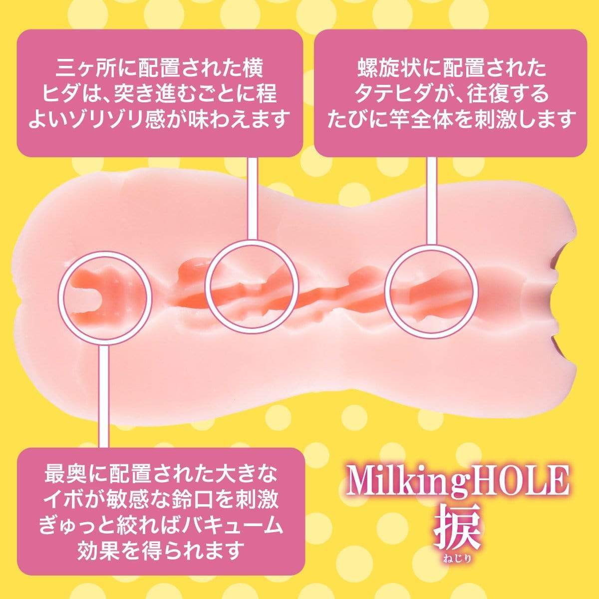 DNA - Milking Hole Screw Onahole (Beige) Masturbator Vagina (Non Vibration) 4560344561989 CherryAffairs