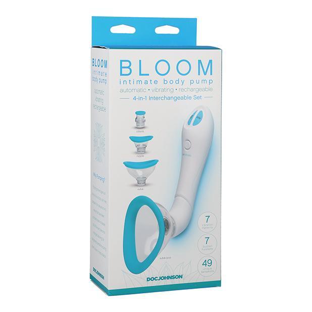 Doc Johnson - Bloom Intimate Body Automatic Vibrating Rechargeable Body Pump (Blue) Clitoral Pump (Vibration) Rechargeable Durio Asia