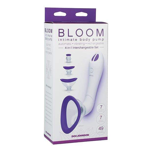 Doc Johnson - Bloom Intimate Body Automatic Vibrating Rechargeable Body Pump (White) Clitoral Pump (Vibration) Rechargeable 782421077723 CherryAffairs