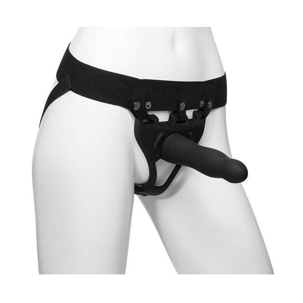 Doc Johnson - Body Extensions Be Daring 2 Piece Strap On Set (Black) Strap On with Hollow Dildo for Male (Non Vibration) Durio Asia