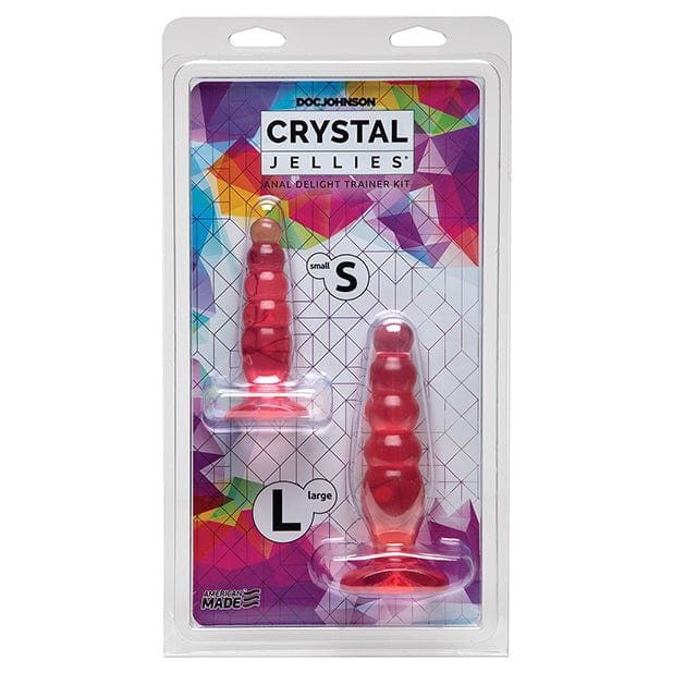 Doc Johnson - Crystal Jellies Anal Delight Trainer Kit (Pink) Anal Kit (Non Vibration) 622633887 CherryAffairs