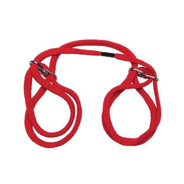 Doc Johnson - Japanese Style Bondage Wrist or Ankle Cotton Rope Cuffs (Red) Hand/Leg Cuffs Durio Asia