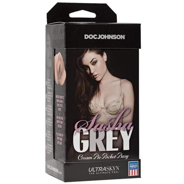 Doc Johnson - Sasha Grey Ultraskyn Cream Pie Pocket Pussy Masturbator (Beige) Masturbator Vagina (Non Vibration) Durio Asia