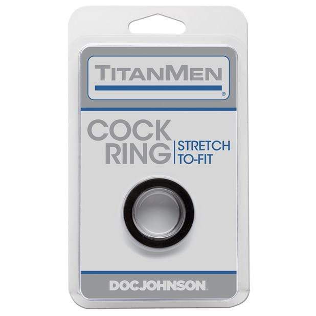 Doc Johnson - Titanmen Tools Cock Ring (Black) Cock Ring (Non Vibration) Durio Asia