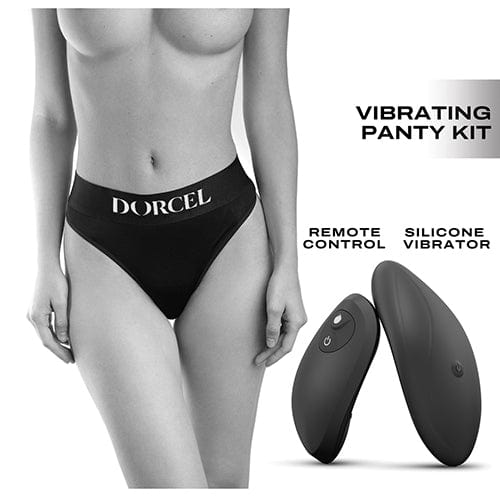 Dorcel - Discreet Warming Panty Vibrator with Panty Small (Black) Panties Massager Remote Control (Vibration) Rechargeable 622629345 CherryAffairs