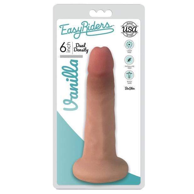 Easy Riders - Dual Density Slim Bioskin Dong Vanilla 6" (Beige) Realistic Dildo w/o suction cup (Non Vibration) Durio Asia