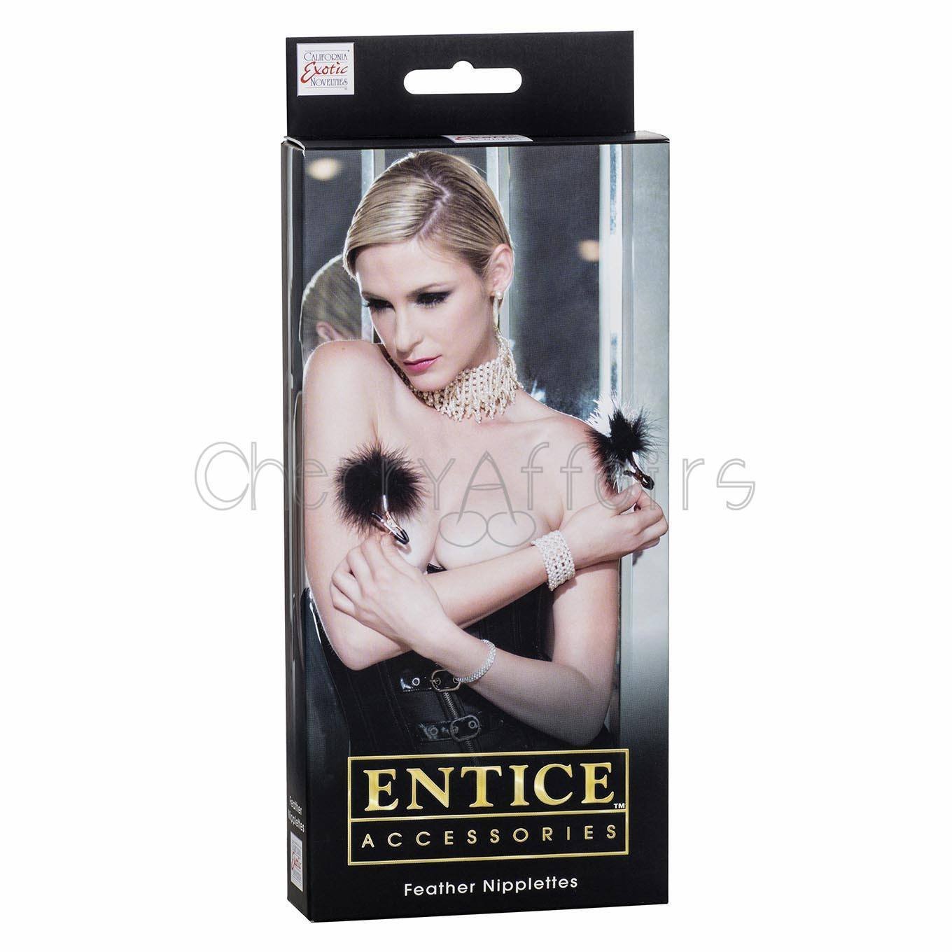 Entice - Feather Nipplettes Nipple Clamps Nipple Clamps (Non Vibration) - CherryAffairs Singapore