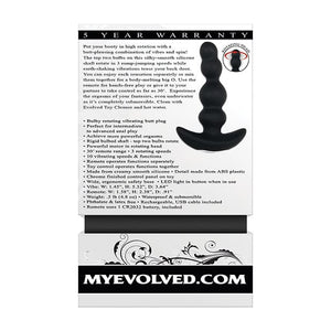 Evolved - Bump N Groove Remote Control Vibrating Butt Plug (Black) Remote Control Anal Plug (Vibration) Rechargeable 625514538 CherryAffairs
