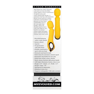 Evolved - Buttercup Silicone Rechargeable Wand Massager (Yellow) Wand Massagers (Vibration) Rechargeable 625509261 CherryAffairs