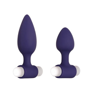 Evolved - Dynamic Duo Rechargeable Bullet Anal Plug (Purple/White) Anal Plug (Vibration) Rechargeable 625500541 CherryAffairs